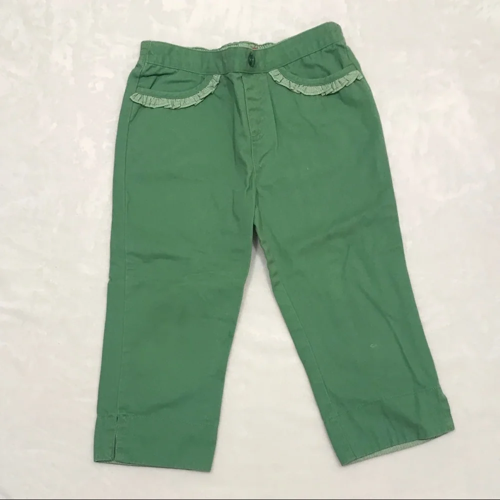 NWOT Kids Faded Glory Girls Green Denim Jeans Pants Size 7